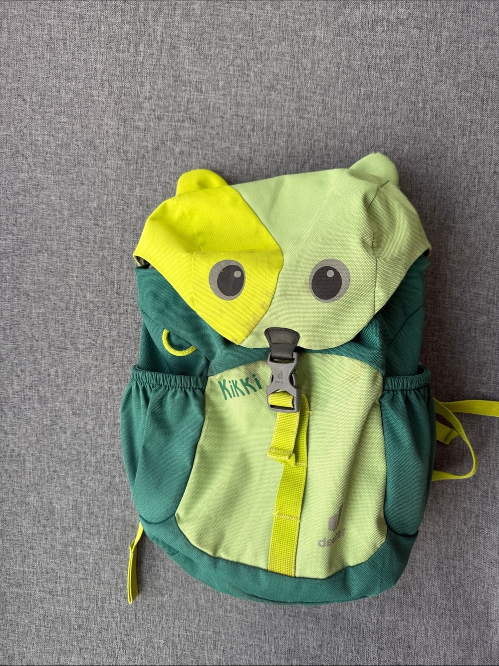 Kikki Kids Green & Yellow Kids Backpack - Playful Animal Design